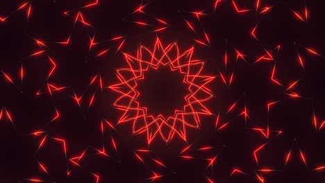 Glowing-red-pattern-intricate-circles-and-triangles-in-radiant-arrangement