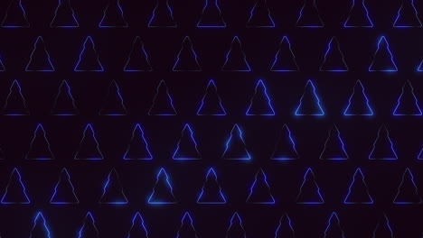 Futuristic-blue-triangle-pattern-on-a-black-background