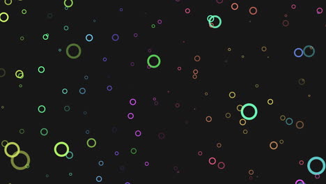 Colorful-circle-pattern-on-black-background