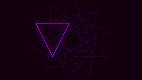 Purple-glowing-triangle-with-radiating-lines-on-dark-background