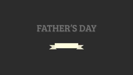 Elegantes-Logo-Für-Vatertagsfeiern-Stilvolle-Schriftart-Und-Band-Auf-Schwarzem-Hintergrund