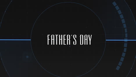 Futuristic-Fathers-Day-greeting-happy-Fathers-Day-in-blue-against-black-background