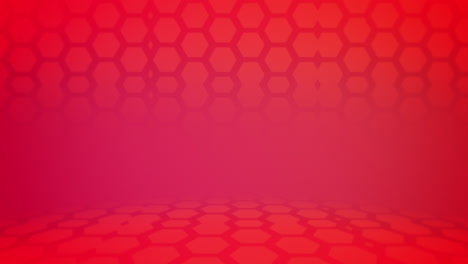 Red-floating-hexagonal-grid-on-a-solid-background