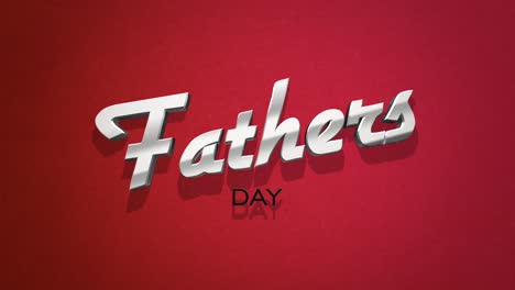 Vintage-3d-Fathers-Day-announcement-on-red-background