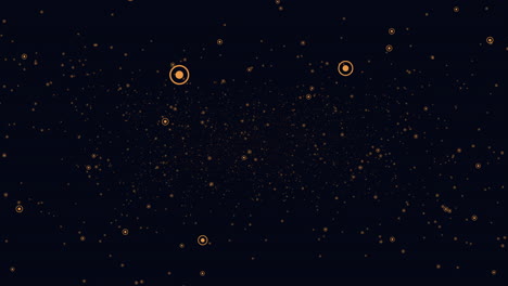 Floating-orange-circles-on-a-dark-background