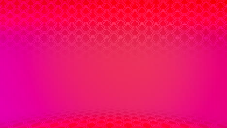 Symmetrical-overlapping-circle-pattern-in-red-and-pink-background