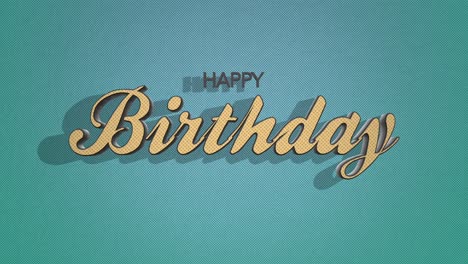 Vintage-style-Happy-Birthday-greeting-card-with-golden-text-on-blue-background