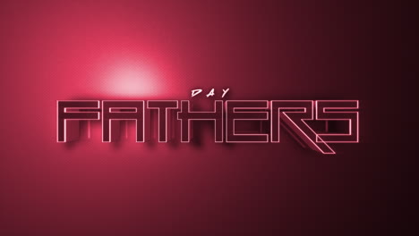 Bright-neon-sign-spells-Fathers-Day-with-red-glowing-letters