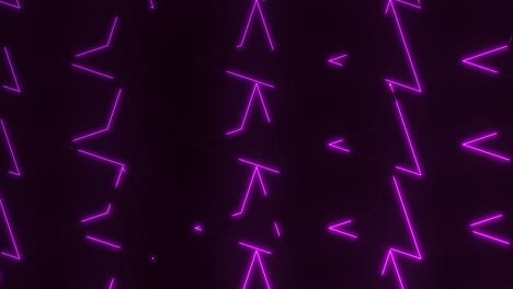 Futuristic-purple-neon-triangle-pattern-on-black-background