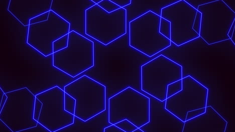 Hexagonal-blue-and-black-line-pattern