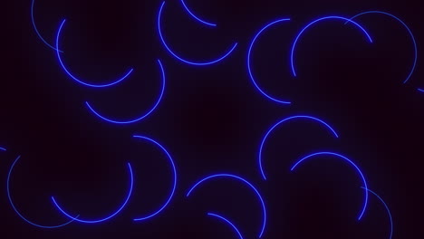 Glowing-blue-neon-wave-surfaces-on-black