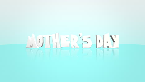 Muttertag-Grußkarte-Eleganter-Weißer-Text-Auf-Reflektierendem-Blauem-Hintergrund