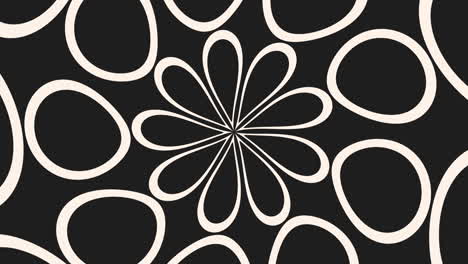 Black-and-white-spiral-pattern-forming-a-flower