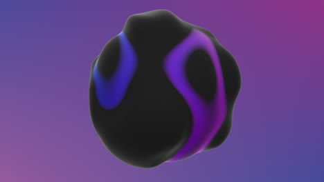 Glossy-black-and-purple-3d-sphere-on-gradient-background