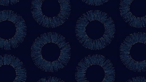 Whimsical-overlapping-circles-in-blue-and-black-pattern