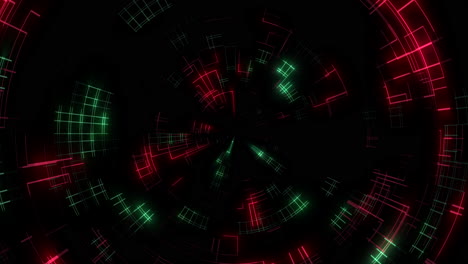 Vibrant-spiral-of-red-and-green-lines-in-circular-pattern