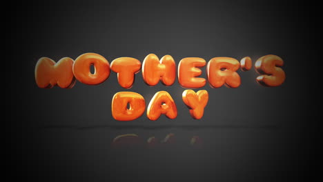 Melting-Mothers-Day-orange-letters-drip-with-love-on-black-background