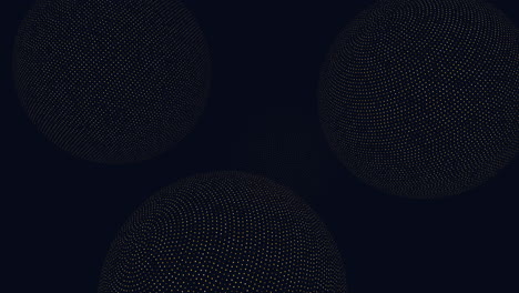 Dazzling-black-and-gold-sphere-pattern-on-dark-background