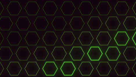 Symmetrical-black-and-green-hexagonal-pattern