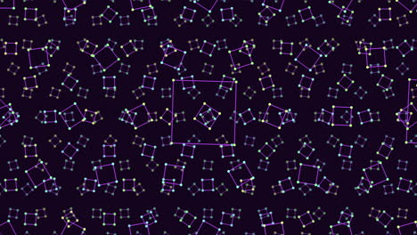 Diseño-Geométrico-Que-Cruza-Líneas-Moradas-Y-Verdes-Sobre-Fondo-Negro