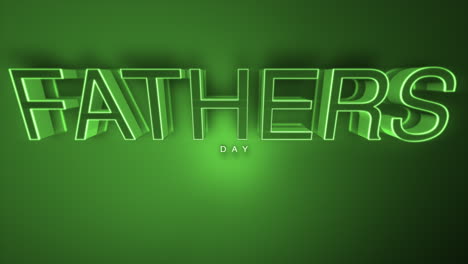 Lebendiger-Neongrüner-Vatertagstext-Mit-Leuchtender-Stilisierter-Schrift-Auf-Dunkelgrünem-Hintergrund