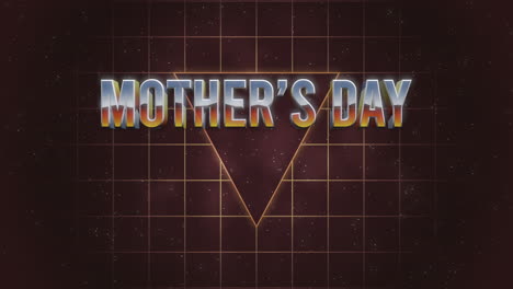 Neon-triangular-logo-for-Mother's-Day-modern,-sleek-and-futuristic