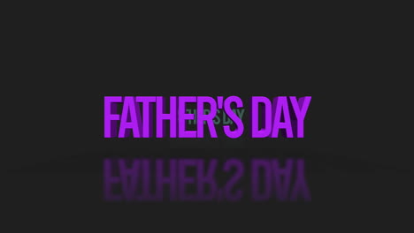 Reflective-3d-Father's-Day-text-in-blue-and-green-on-black-background