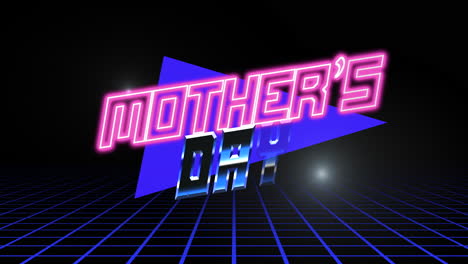 Neon-80's-inspired-Mother's-Day-banner-on-grid-background