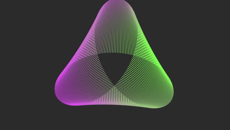 Colorful,-3d-cone-cylinder-hybrid-in-green,-purple,-and-white-hue