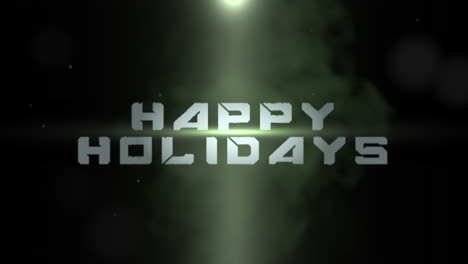 Festive-Happy-Holidays-text-illuminated-by-vibrant-green-light