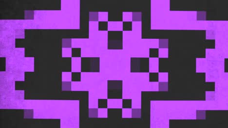 Pixelated-purple-cat-face-in-artistic-design-on-black-background