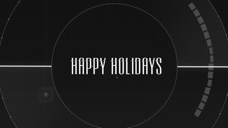 Festive-Happy-Holidays-circle-design-on-dark-background