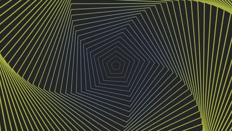 Interconnected-lines-create-visually-intriguing-circular-pattern-on-black-and-yellow-background