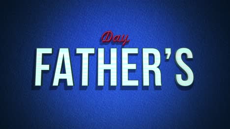 Father's-Day-greeting-on-blue-background,-clean-and-simple-design