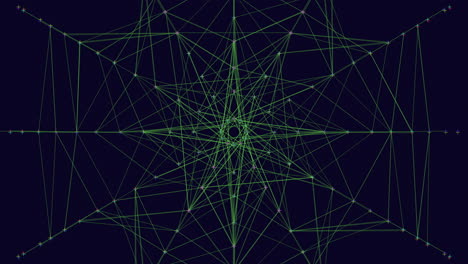 Mesmerizing-interconnected-star-pattern-in-green-and-blue-lines