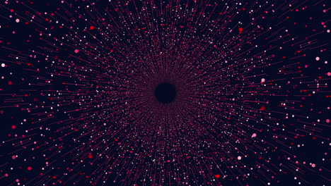 Brightly-lit-circle-with-scattered-red-and-white-dots-creates-intriguing-design