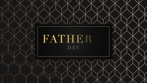 Stylish-black-and-gold-Father's-Day-sign-on-black-background