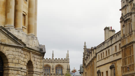 Exterior-Of-Brasenose-College-And-Radcliffe-Camera-Building-In-Radcliffe-Square-In-City-Centre-Of-Oxford