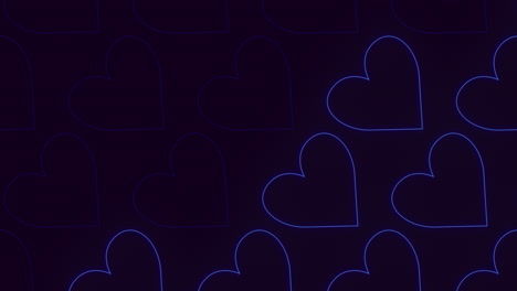 Colorful-hearts-pattern-on-dark-background