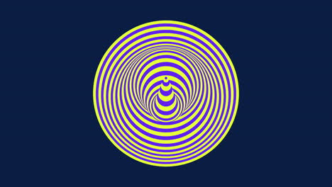 Vibrant-swirling-spiral-in-a-circular-pattern,-with-yellow-and-blue-lines