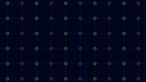 Vibrant-purple-and-green-circle-grid-pattern