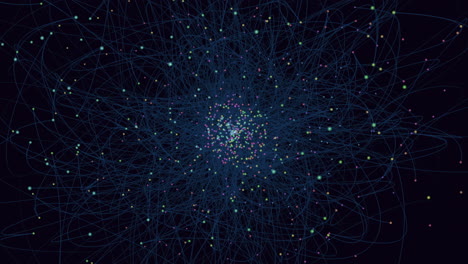 Ein-Kompliziertes-Netz-Aus-Miteinander-Verbundenen-Linien-Und-Knoten,-Das-Ein-Komplexes-Netzwerk-Darstellt