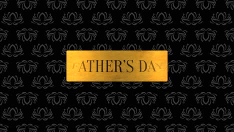 Black-and-gold-Father's-Day-pattern-with-interconnected-circles-on-checkerboard-background