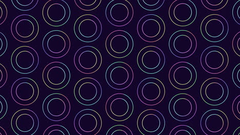 Colorful-circle-pattern-on-dark-background-with-connecting-lines