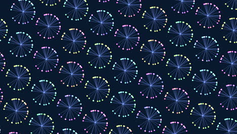 Blue-floating-dots-circular-pattern-on-dark-background