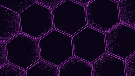 Symmetric-purple-hexagonal-pattern-on-black-background