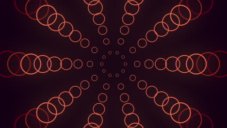 Espiral-Radiante-Intrincado-Patrón-De-Círculos-Rojos-Brillantes