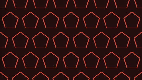 Geometric-red-house-pattern-on-black-background