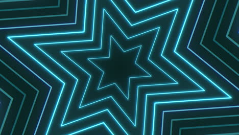 Neon-blue-star-pattern-zigzag-lines-form-a-striking-star-shape