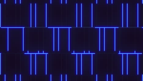 Blue-neon-grid-a-symmetrical-pattern-of-vibrant-lines-on-a-black-background